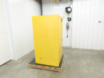 Justrite 25600 Flammable Safety Cabinet 60 Gallon Yellow Flammable Liquid