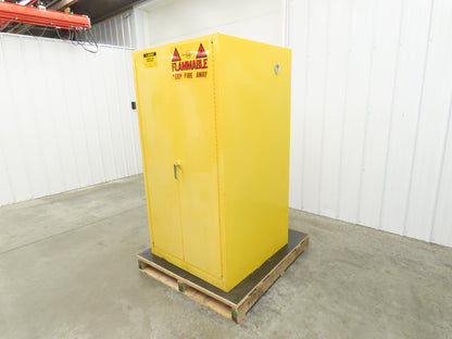 Justrite 25600 Flammable Safety Cabinet 60 Gallon Yellow Flammable Liquid