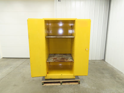 Justrite 25600 Flammable Safety Cabinet 60 Gallon Yellow Flammable Liquid