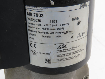 Krom Schroder MB-7NQ3 Butterfly Valve 4" DN100 Wafer Style Solenoid Actuator