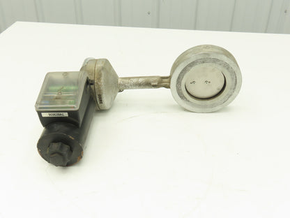 Krom Schroder MB-7NQ3 Butterfly Valve 4" DN100 Wafer Style Solenoid Actuator