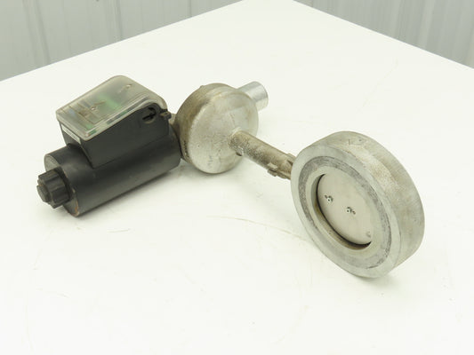 Krom Schroder MB-7NQ3 Butterfly Valve 4" DN100 Wafer Style Solenoid Actuator