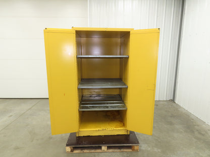 Securall Flammable Safety Cabinet 60 Gallon Yellow Flammable Liquid