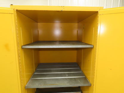 Securall Flammable Safety Cabinet 60 Gallon Yellow Flammable Liquid