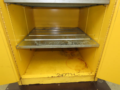 Securall Flammable Safety Cabinet 60 Gallon Yellow Flammable Liquid