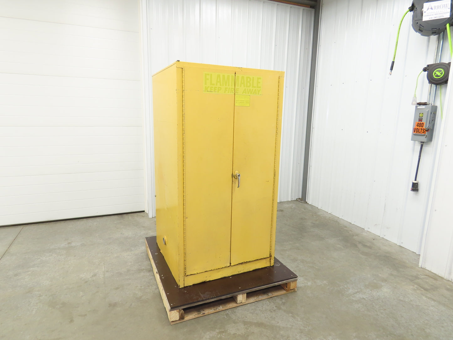 Securall Flammable Safety Cabinet 60 Gallon Yellow Flammable Liquid