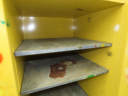 Eagle 1962 Flammable Safety Cabinet 60 Gallon Yellow Flammable Liquid