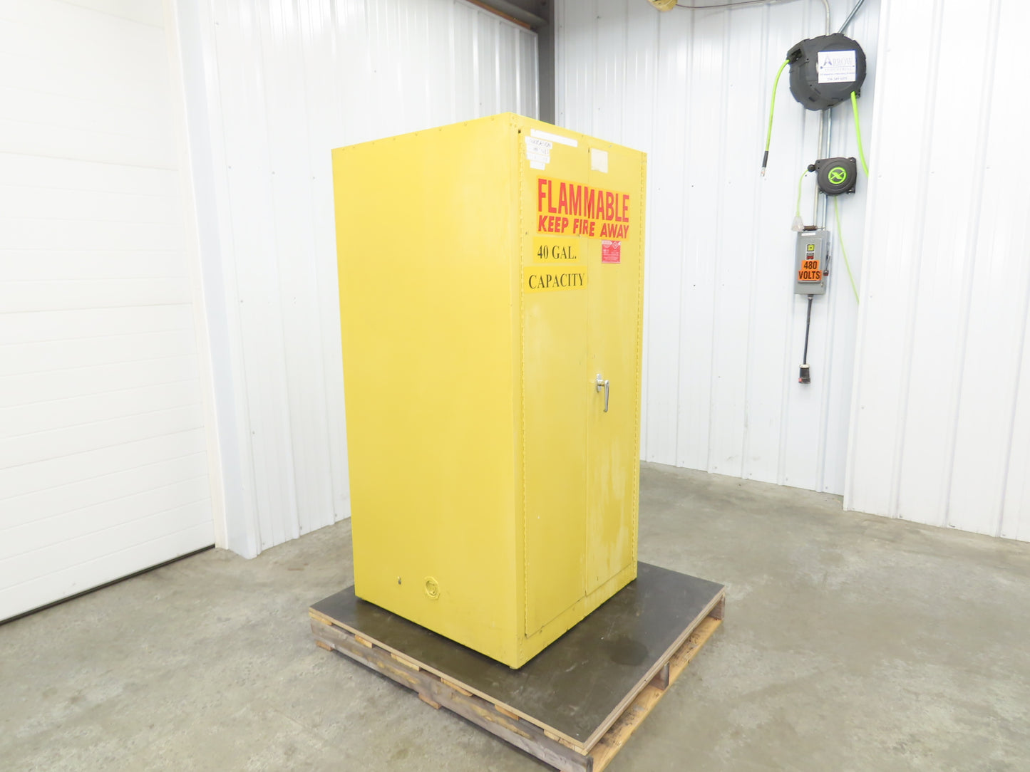Eagle 1962 Flammable Safety Cabinet 60 Gallon Yellow Flammable Liquid