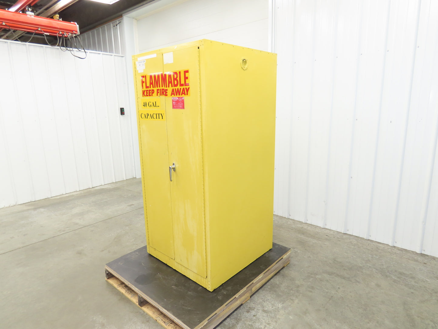 Eagle 1962 Flammable Safety Cabinet 60 Gallon Yellow Flammable Liquid