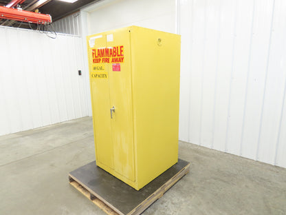 Eagle 1962 Flammable Safety Cabinet 60 Gallon Yellow Flammable Liquid