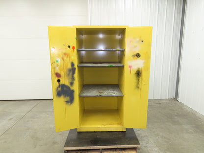 Eagle 1962 Flammable Safety Cabinet 60 Gallon Yellow Flammable Liquid