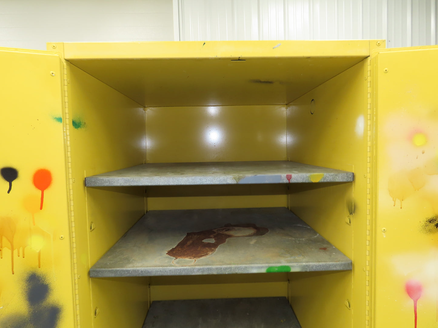 Eagle 1962 Flammable Safety Cabinet 60 Gallon Yellow Flammable Liquid
