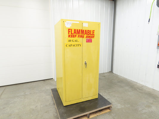 Eagle 1962 Flammable Safety Cabinet 60 Gallon Yellow Flammable Liquid