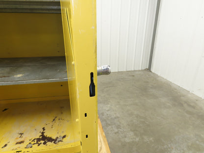 Eagle 1992 Flammable Liquid Safety Cabinet Yellow Dual Door 90 Gallon 43x34x65"