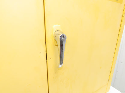 Justrite 25730 Yellow Flammable Safety Cabinet Dual Door 22 Gallon Liquid