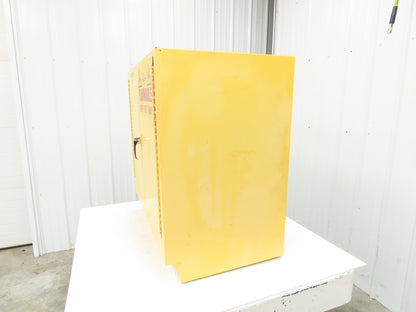 Justrite 25730 Yellow Flammable Safety Cabinet Dual Door 22 Gallon Liquid