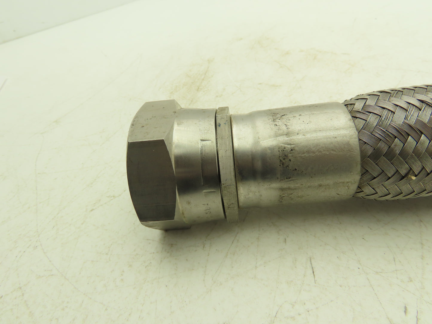 Parker 15" Braided Stainless Steel Flex Hose 1-1/2" NPT to Female 37 Degree