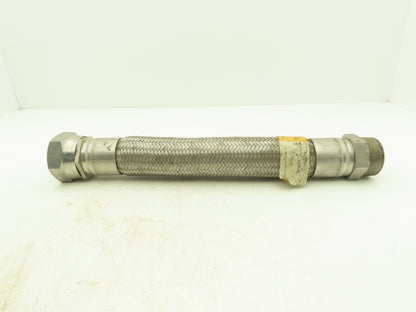 Parker 18" Braided Stainless Steel Flex Hose 2" NPT to 2" Female 37 Degree