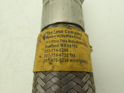 Parker 18" Braided Stainless Steel Flex Hose 2" NPT to 2" Female 37 Degree