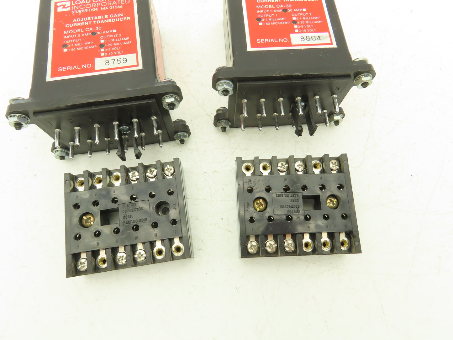 Load Controls CA-30 Adjustable Gain Current Transducer 5 Amp Lot of 2