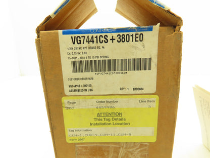 Johnson Controls VG7441CS+3801E0 Threaded 1/2"NPT Globe Valve Pneumatic Actuator