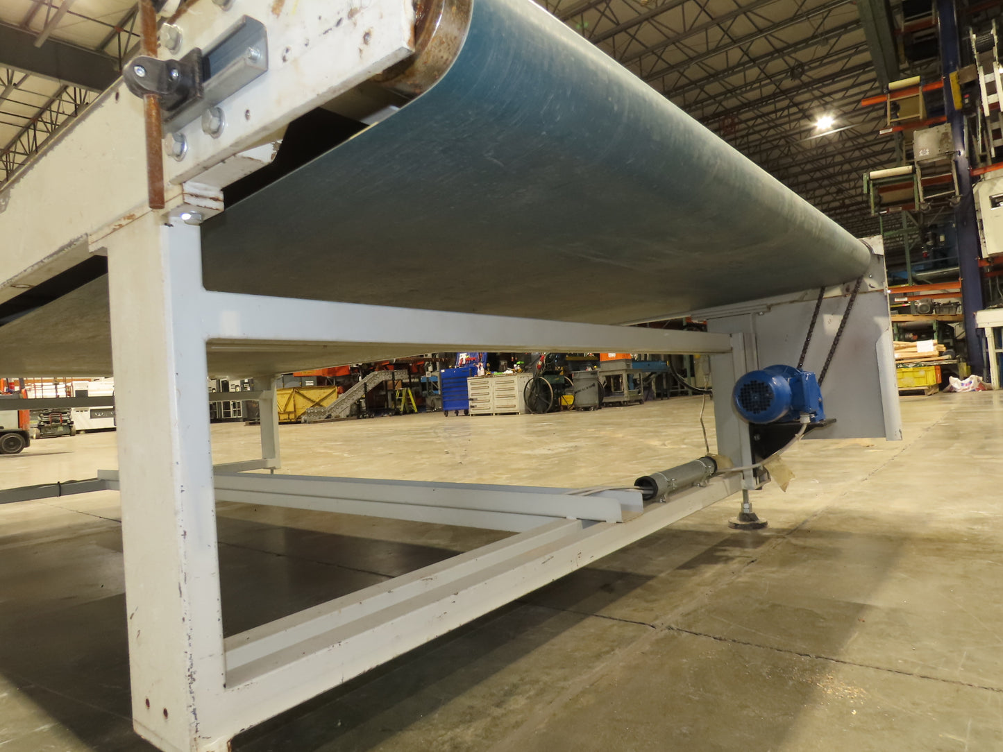 72" Wide x 12' 4" Heavy Duty Belt Conveyor Slider Bed 480V End Drive 45 FPM