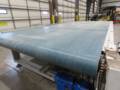 72" Wide x 12' 4" Heavy Duty Belt Conveyor Slider Bed 480V End Drive 45 FPM