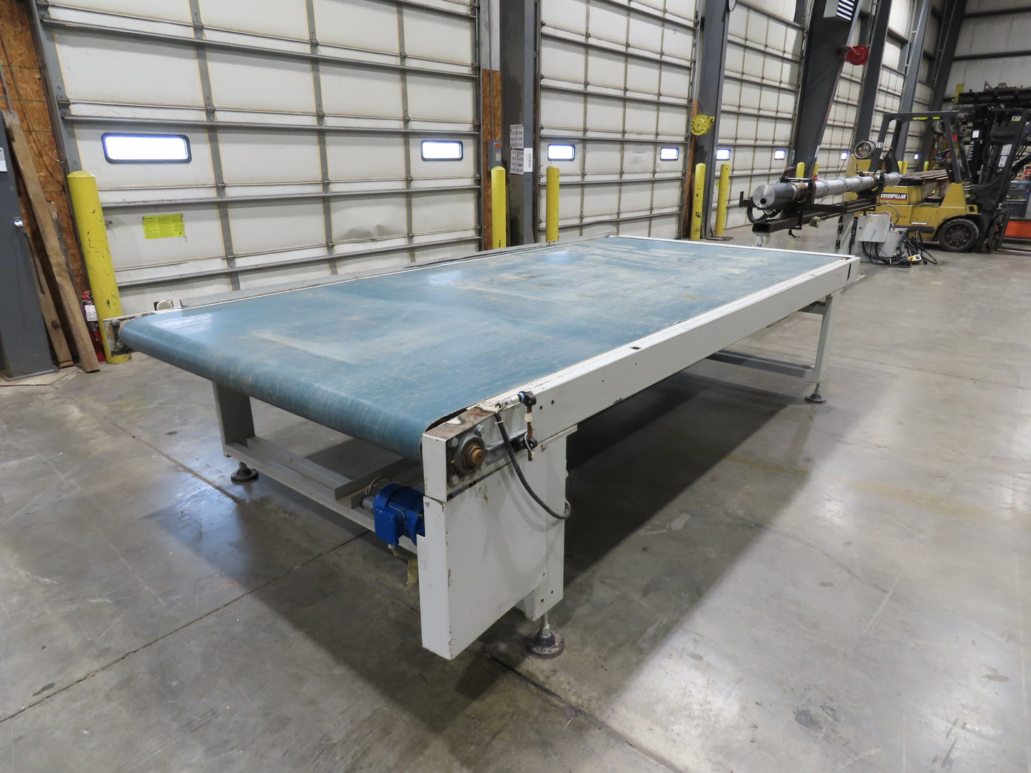 72" Wide x 12' 4" Heavy Duty Belt Conveyor Slider Bed 480V End Drive 45 FPM