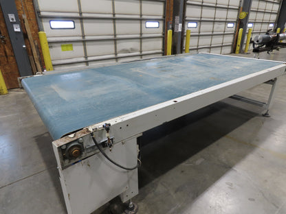 72" Wide x 12' 4" Heavy Duty Belt Conveyor Slider Bed 480V End Drive 45 FPM