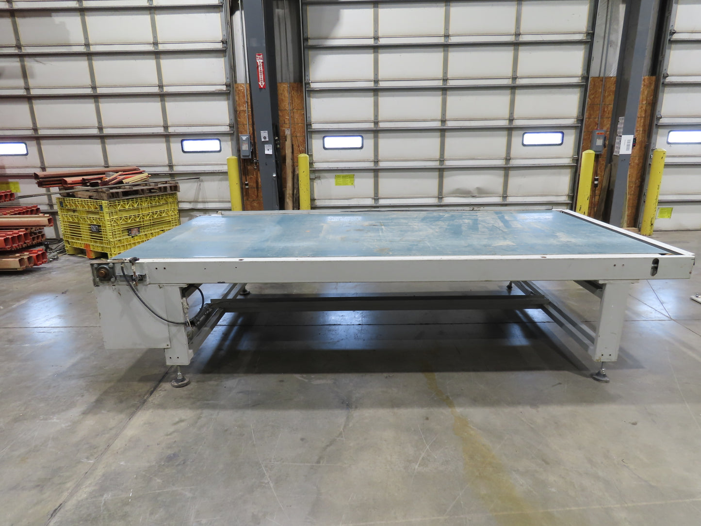 72" Wide x 12' 4" Heavy Duty Belt Conveyor Slider Bed 480V End Drive 45 FPM