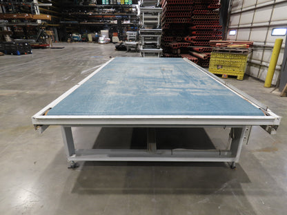 72" Wide x 12' 4" Heavy Duty Belt Conveyor Slider Bed 480V End Drive 45 FPM