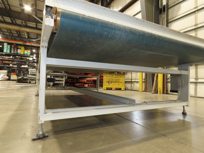 72" Wide x 12' 4" Heavy Duty Belt Conveyor Slider Bed 480V End Drive 45 FPM