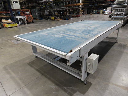 72" Wide x 12' 4" Heavy Duty Belt Conveyor Slider Bed 480V End Drive 45 FPM