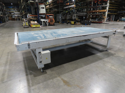 72" Wide x 12' 4" Heavy Duty Belt Conveyor Slider Bed 480V End Drive 45 FPM