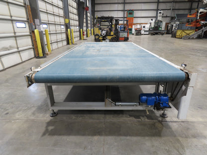 72" Wide x 12' 4" Heavy Duty Belt Conveyor Slider Bed 480V End Drive 45 FPM