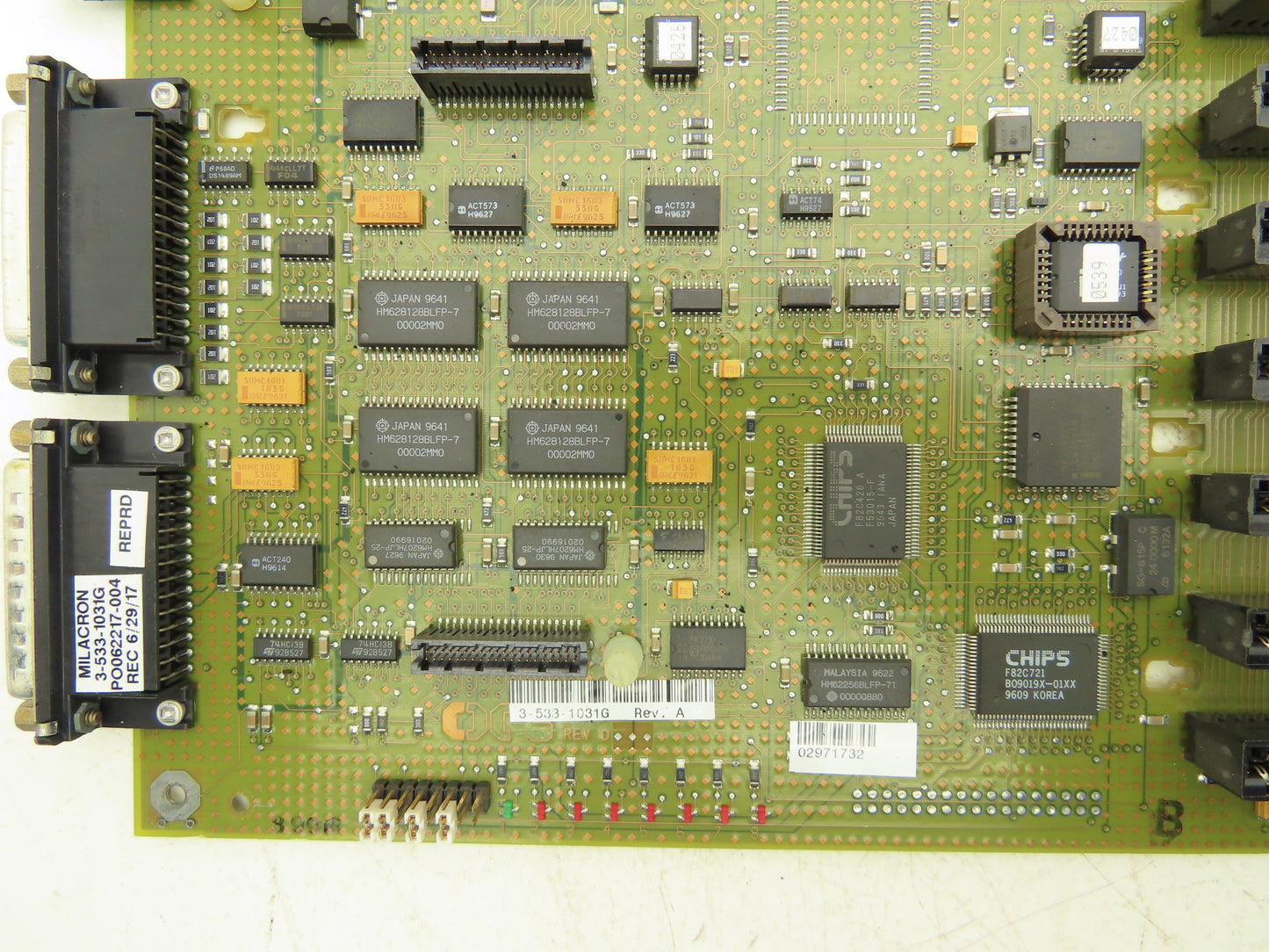 Cincinnati Milacron 3-533-1031G Printed Circuit Board PCB Backplane Rev A