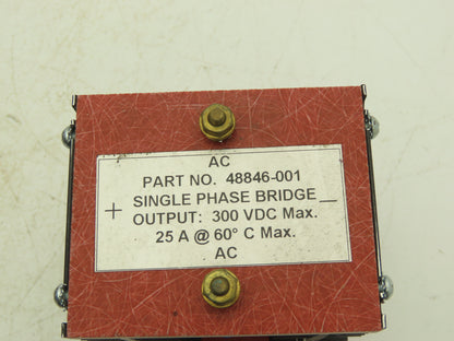 48846-001 Single Phase Bridge 300VDC Max. 25A Lot of 4
