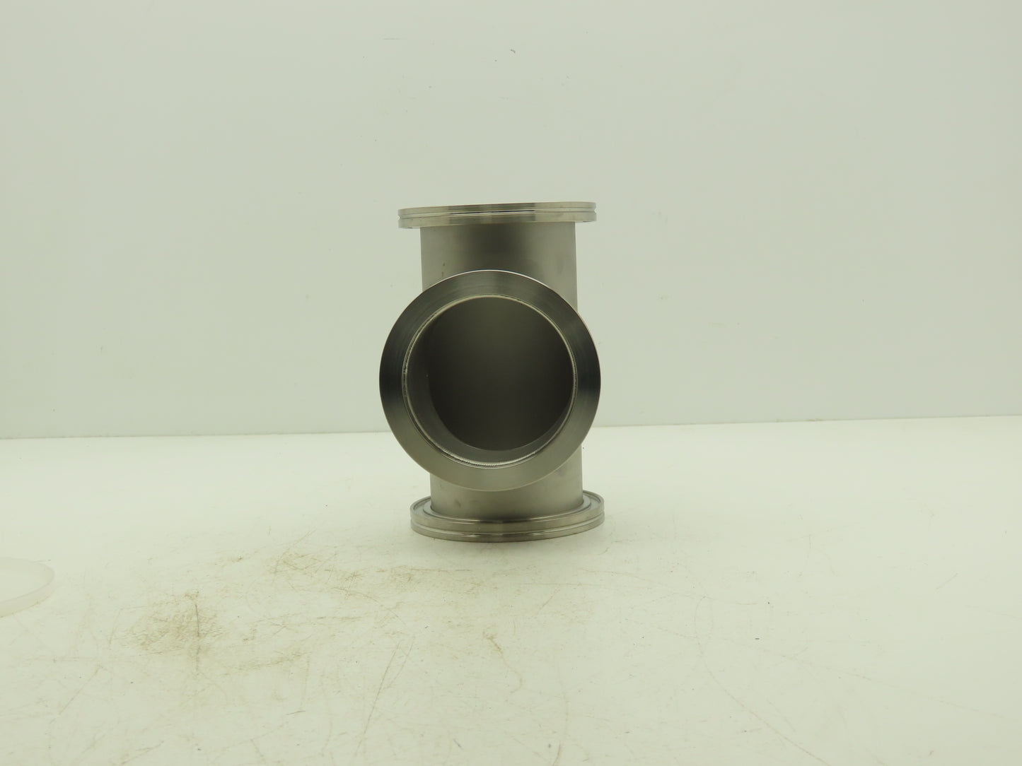 Pfeiffer Nor-Cal 3TISO100OF 4" Vacuum Tube ISO-K Flanged Pipe Tee 304 Stainless