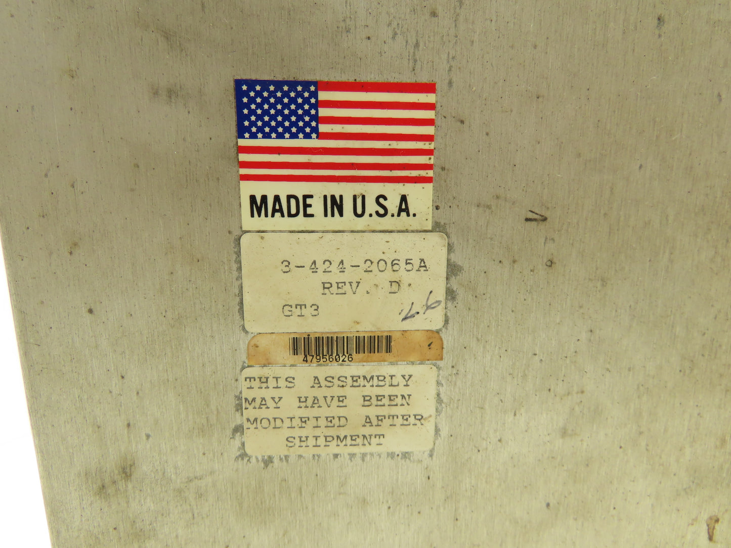 Cincinnati Milacron 3-424-2065A Camac VST Controller Control Panel Rev D *Read