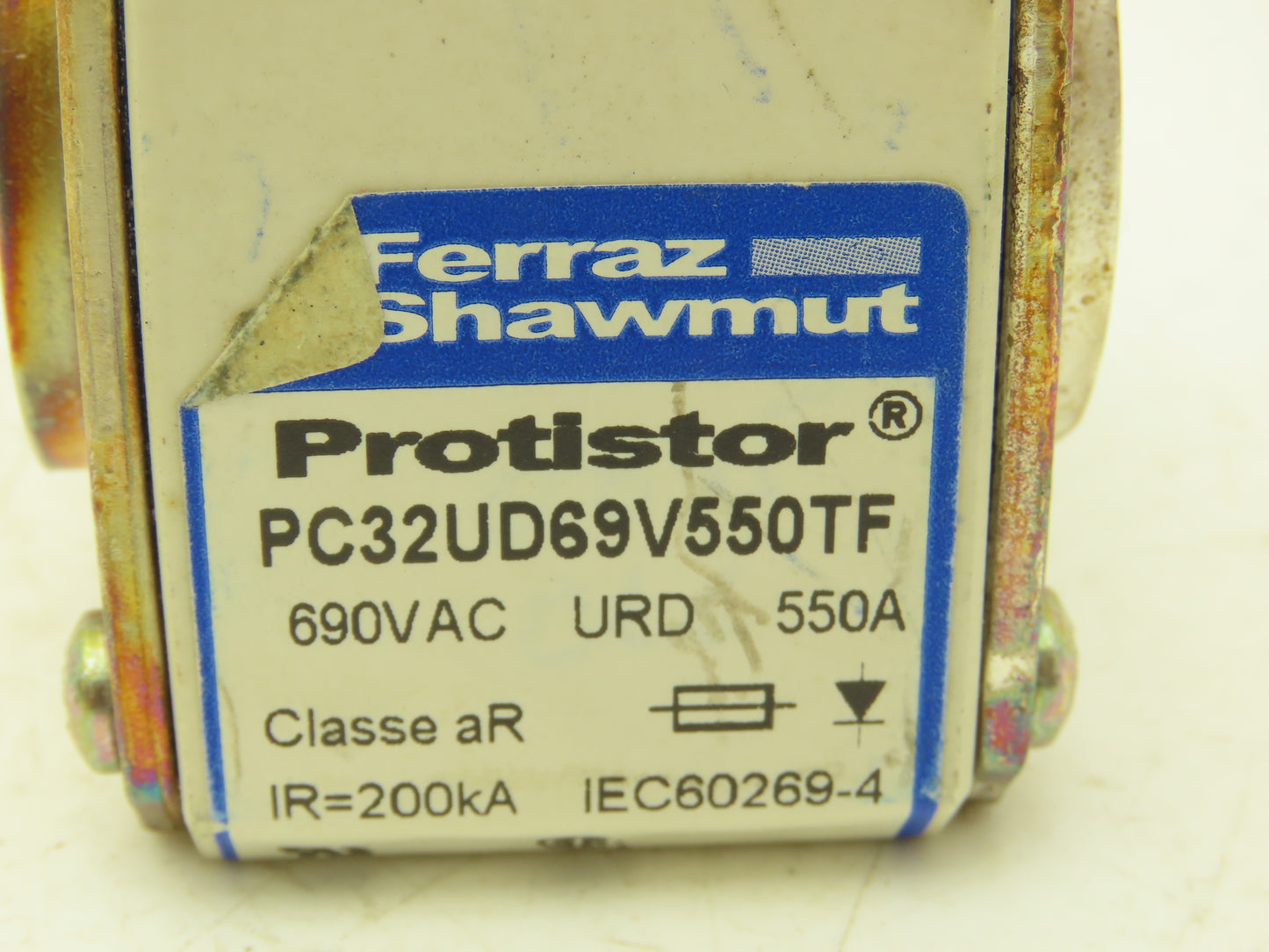 Ferraz Shawmut PC32UD69V550TF Protistor 690VAC 550A Fuse Semiconductor Type
