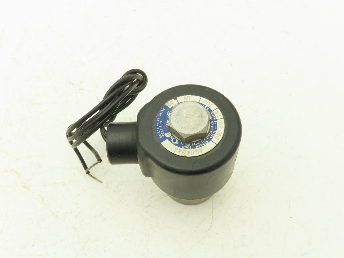 Peter Paul Electronics 72R9DCV Solenoid Valve 240V 60Hz 18 W 100PSI 1/4" Ser DQ