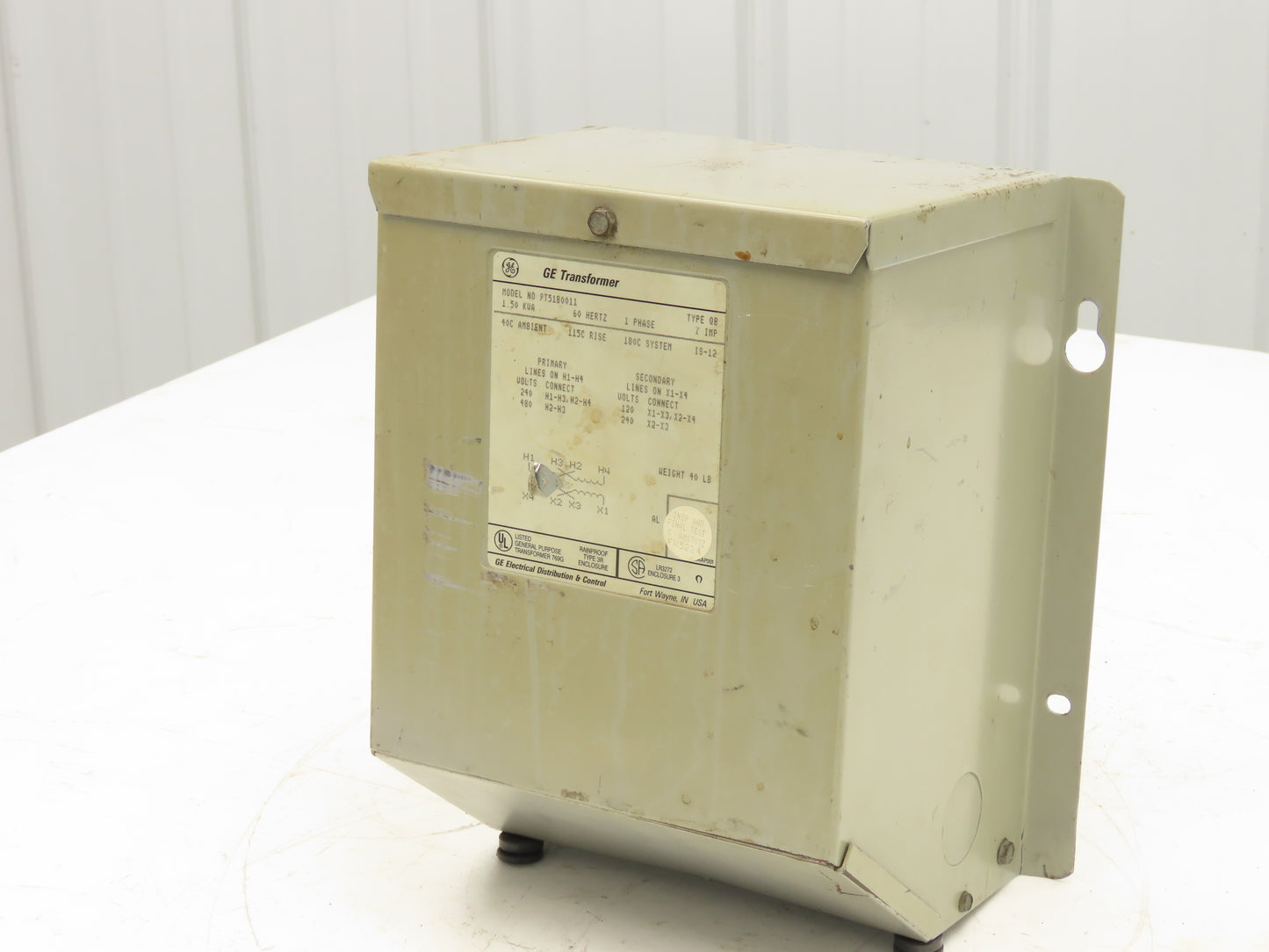 GE General Electric 9T51B0011 Transformer 1.5kva HV 240/480V LV 120/240V 1PH