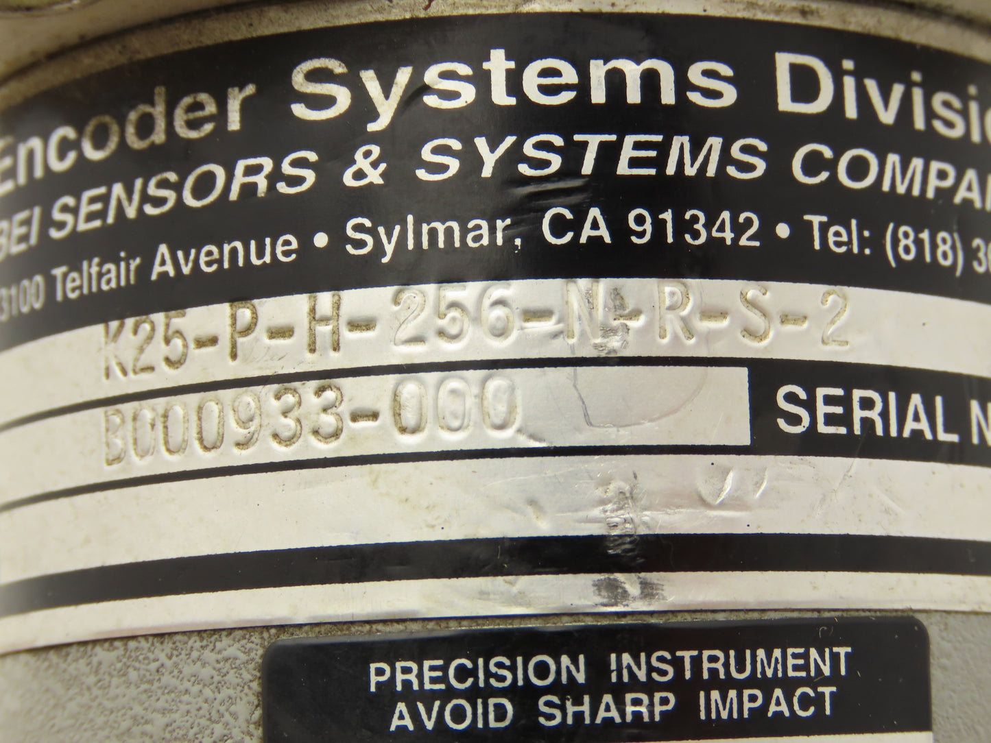 BEI Technologies K25-P-H-256-N-R-S-2 Rotary Encoder 19-Pin 5-24VDC 9.52mm Shaft