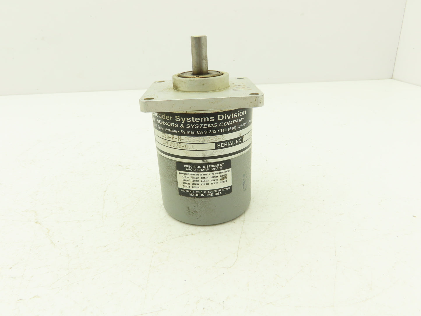 BEI Technologies K25-P-H-256-N-R-S-2 Rotary Encoder 19-Pin 5-24VDC 9.52mm Shaft