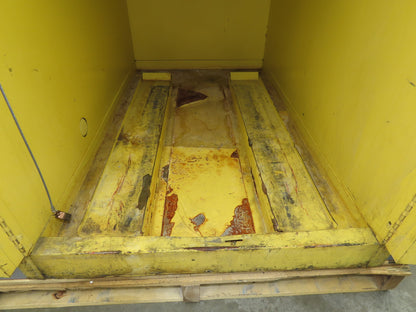 Eagle 1928 Flammable Safety Cabinet 55 Gallon In Use Horizontal Drum