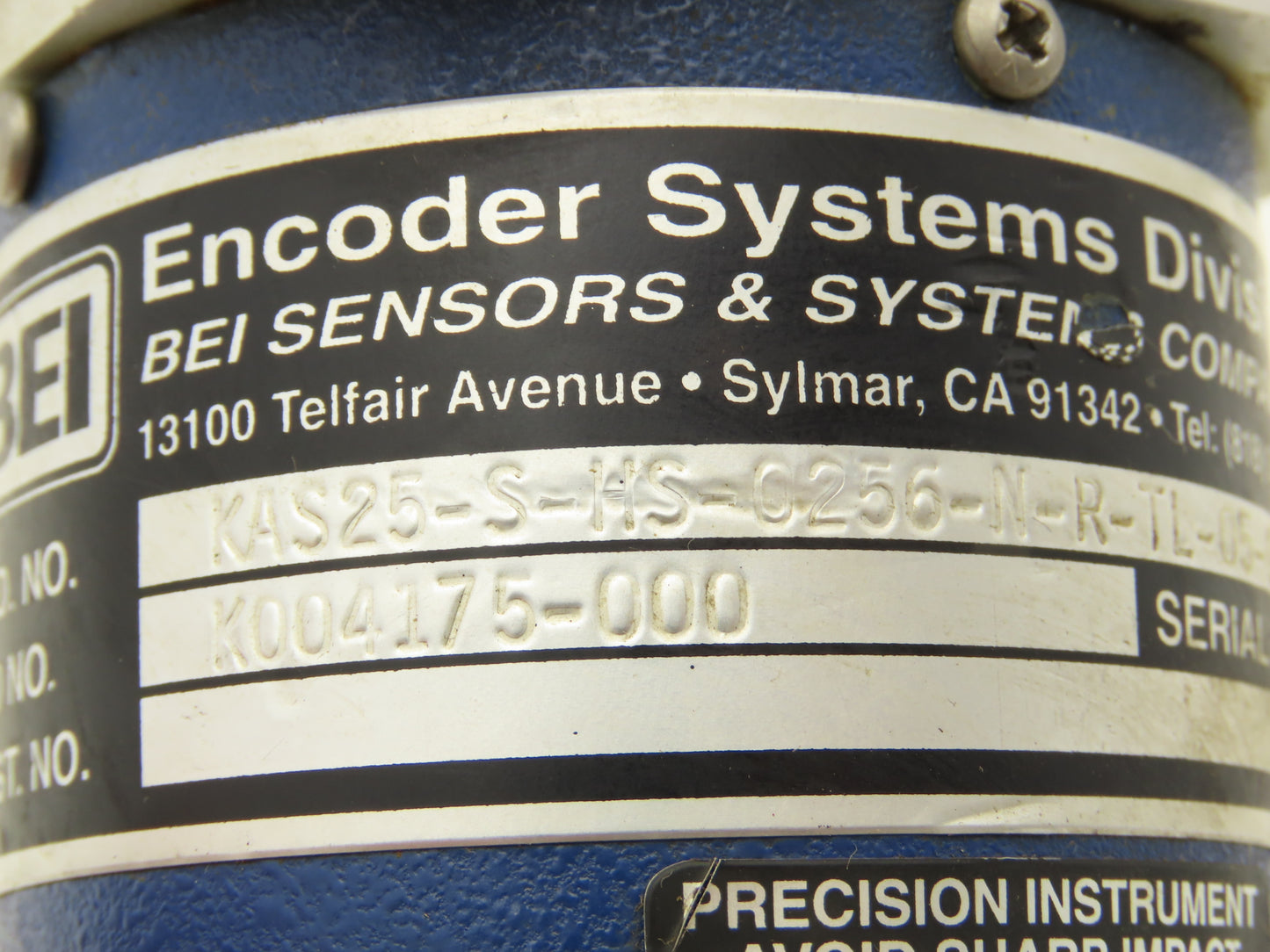 BEI Technologies KAS25-S-HS-0256-N-R-TL-05-S-X Rotary Encoder 19-Pin 5-24VDC