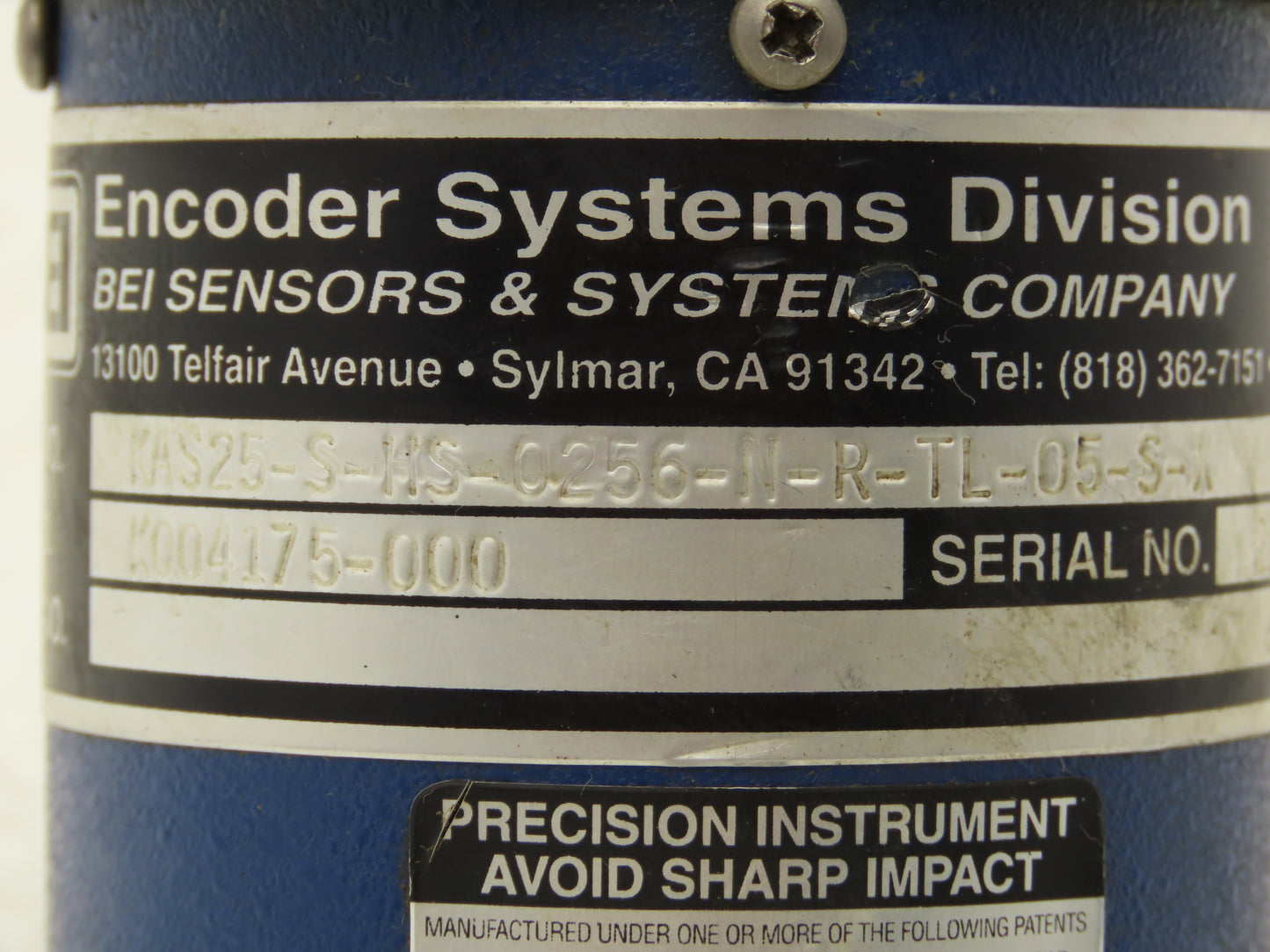 BEI Technologies KAS25-S-HS-0256-N-R-TL-05-S-X Rotary Encoder 19-Pin 5-24VDC