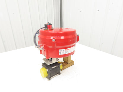 Bray Series 70 Electric Actuator 70-0081-113D0-536 w/ 2" NPT 3-Piece Ball Valve