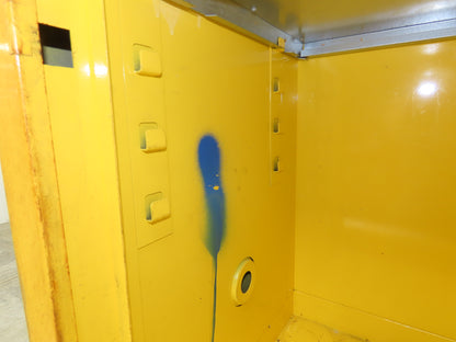 Justrite 25710 Suregrip Flammable Safety Cabinet 12 Gal Yellow Manual Close
