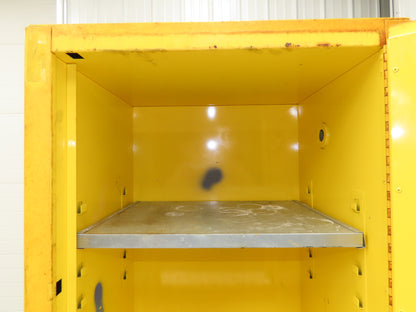 Justrite 25710 Suregrip Flammable Safety Cabinet 12 Gal Yellow Manual Close